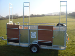 Mobile 3 stand shearing and handling trailer