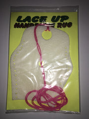 Lace up rug